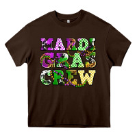 Chocolate Brown mardi gras crew olivia Heavy Core Tee - OliviaCreatesArt