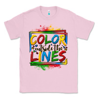 Bubblegum Pink color outside the lines autism Classic Tee - OliviaCreatesArt