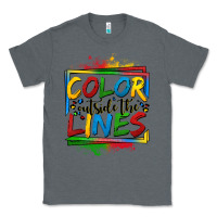 Charcoal Heather color outside the lines autism Classic Tee - OliviaCreatesArt