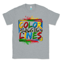 Heather Grey color outside the lines autism Classic Tee - OliviaCreatesArt