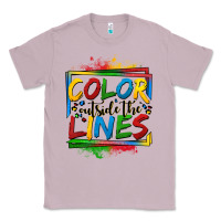 Lilac color outside the lines autism Classic Tee - OliviaCreatesArt