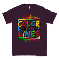 Plum color outside the lines autism Classic Tee - OliviaCreatesArt