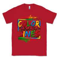 Red color outside the lines autism Classic Tee - OliviaCreatesArt
