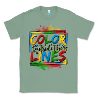 Sage color outside the lines autism Classic Tee - OliviaCreatesArt