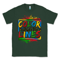 Sports Green color outside the lines autism Classic Tee - OliviaCreatesArt