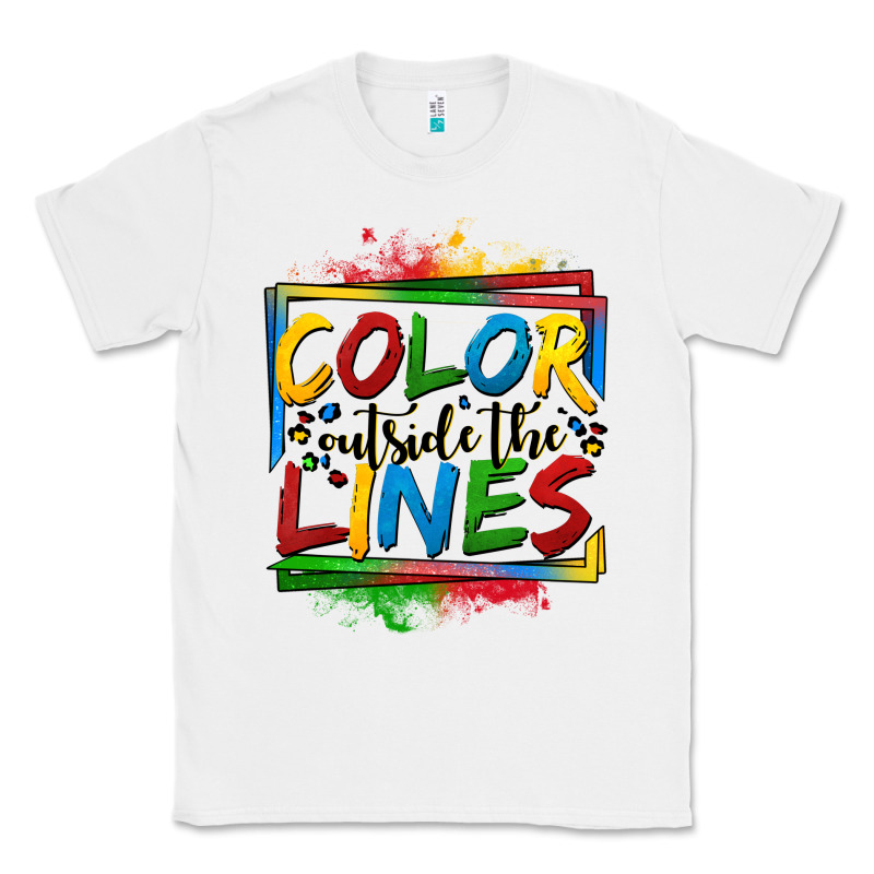 Color Outside The Lines Autism Classic Tee by OliviaCreatesArt | Teevron
