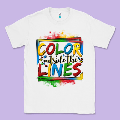 Color Outside The Lines Autism Classic Tee Designed By Oliviacreatesart