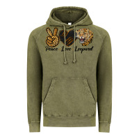 Vintage Olive Peace Love Lion Head Vintage Hoodie - LillyAllenDesigns