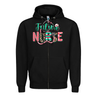 Black future nurse Zipper Hoodie - RanaPortraitStore