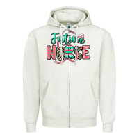 Oatmeal Heather future nurse Zipper Hoodie - RanaPortraitStore