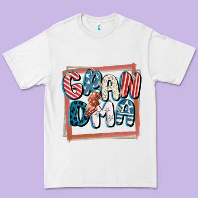 4th Of July Grandma With Lightning Bolt Premium Tee Designed By Fadigitalartstudio
