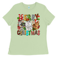 Matcha Merry christmas cats Ladies Tee - FaDigitalArtStudio