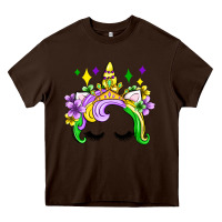 Chocolate Brown unicorn mardi gras olivia Heavy Core Tee - OliviaCreatesArt