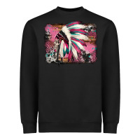Black indian headdress valentine's day Heavyweight Sweatshirt - Jasminsmagicworld
