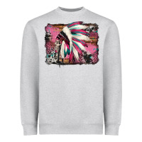 Heather Grey indian headdress valentine's day Heavyweight Sweatshirt - Jasminsmagicworld
