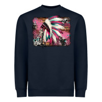 Navy indian headdress valentine's day Heavyweight Sweatshirt - Jasminsmagicworld
