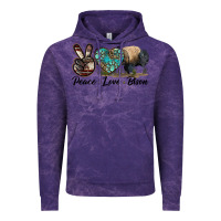 Cloud Purple Peace lLve Bison Vintage Hoodie - LillyAllenDesigns