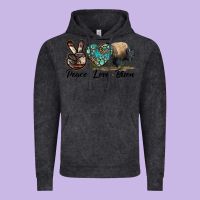Peace Llve Bison Vintage Hoodie Designed By Lillyallendesigns