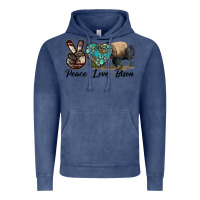 Vintage Denim Peace lLve Bison Vintage Hoodie - LillyAllenDesigns