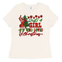 Bone Just A Girl Who Loves Christmas Ladies Tee - FaDigitalArtStudio
