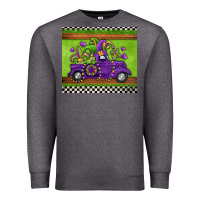 Charcoal Heather mardi gras truck Premium Sweatshirt - Jasminsmagicworld