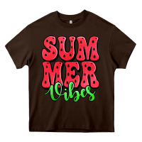 Chocolate Brown summer vibes watermelon Heavy Core Tee - Jasminsmagicworld