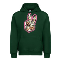 Forest Green Jack Russel Peace Sign Urban Hoodie - Jasminsmagicworld