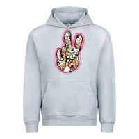 Heather Grey Jack Russel Peace Sign Urban Hoodie - Jasminsmagicworld