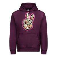 Mauve Wine Jack Russel Peace Sign Urban Hoodie - Jasminsmagicworld