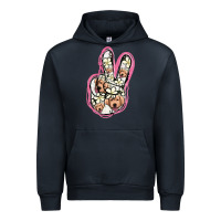 Navy Jack Russel Peace Sign Urban Hoodie - Jasminsmagicworld