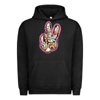 Pigment Black Jack Russel Peace Sign Urban Hoodie - Jasminsmagicworld