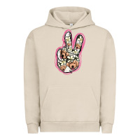 Pigment French Oak Jack Russel Peace Sign Urban Hoodie - Jasminsmagicworld