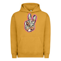 Pigment Peanut Butter Jack Russel Peace Sign Urban Hoodie - Jasminsmagicworld