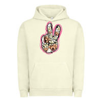 Pigment Pistachio Jack Russel Peace Sign Urban Hoodie - Jasminsmagicworld