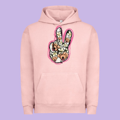 Jack Russel Peace Sign Urban Hoodie Designed By Jasminsmagicworld