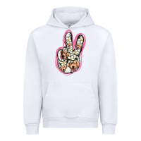 White Jack Russel Peace Sign Urban Hoodie - Jasminsmagicworld