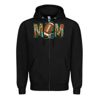 Black American football mom Zipper Hoodie - Jasminsmagicworld