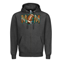 Charcoal Heather American football mom Zipper Hoodie - Jasminsmagicworld