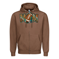 Chestnut American football mom Zipper Hoodie - Jasminsmagicworld