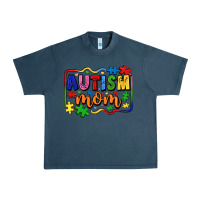 Midnight Navy autism mom Urban Heavy Tee - LillyAllenDesigns
