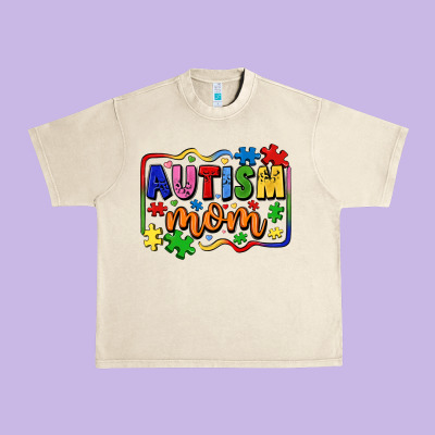 Autism Mom Urban Heavy Tee Designed By Lillyallendesigns