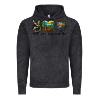 Vintage Black peace love largemouth bass Vintage Hoodie - LillyAllenDesigns