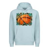 Blue Mist sports basketball background Premium Hoodie - Artiststas