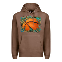 Chestnut sports basketball background Premium Hoodie - Artiststas