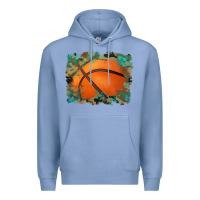 Colony Blue sports basketball background Premium Hoodie - Artiststas