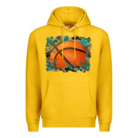 Lemon sports basketball background Premium Hoodie - Artiststas
