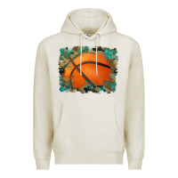 Oatmeal Heather sports basketball background Premium Hoodie - Artiststas