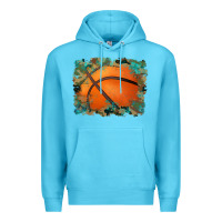 Ocean Blue sports basketball background Premium Hoodie - Artiststas