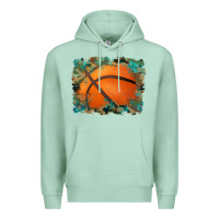 Seafoam sports basketball background Premium Hoodie - Artiststas