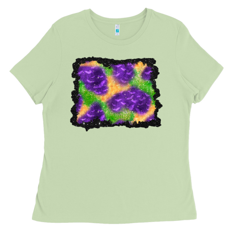 Halloween Spooky Bat Background Ladies Tee by BundleAndBundleShop | Teevron